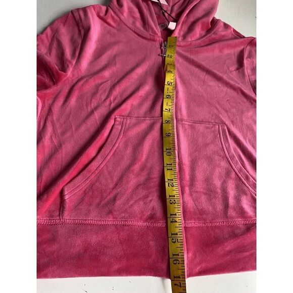 Juicy Couture Velour Track Jacket Hot Pink Full Zip Logo On The Back Women’s L - Picture 12 of 13